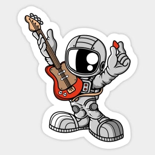 Astronaut Guitarist Sticker